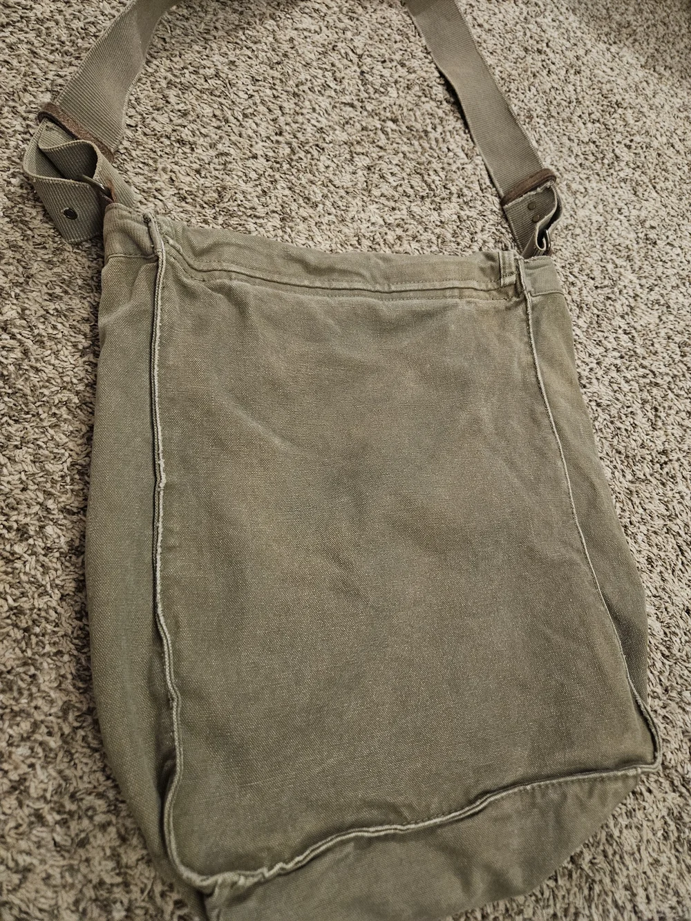 Vinatge Old Navy Olive Green Utility Canvas Satchel